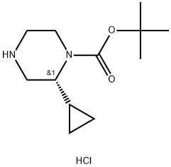 tert-Butyl (2R)-2-cyclopropylpiperazine-1-carboxylate (hydrochloride) Structure
