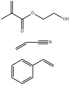 2-丙烯腈与乙烯基苯和2-甲基-2-丙烯酸-2-羟乙基酯的聚合物 结构式