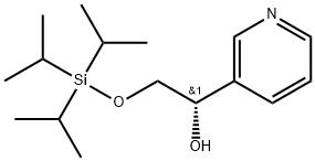 (S)-1-(Pyridin-3-yl)-2-((triisopropylsilyl)oxy)ethan-1-ol Struktur