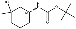 ((1R)-3-羟基-3-甲基环己基)氨基甲酸叔丁酯 结构式