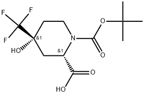 2890222-30-5 REL-(2R,4S)-1-(叔丁氧羰基)-4-羟基-4-(三氟甲基)哌啶-2-羧酸