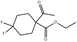 Ethyl 1-acetyl-4,4-difluorocyclohexane-1-carboxylate Structure