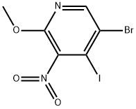 5-Bromo-4-iodo-2-methoxy-3-nitropyridine 化学構造式