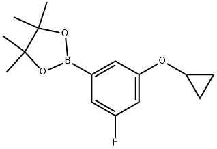2-(3-环丙氧基-5-氟苯基)-4,4,5,5-四甲基-1,3,2-二氧硼杂环戊烷,2890709-75-6,结构式