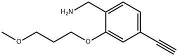 (4-乙炔基-2-(3-甲氧基丙氧基)苯基)甲胺 结构式
