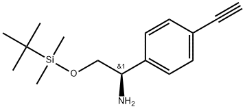 (R)-2-((叔丁基二甲基甲硅烷基)氧基)-1-(4-乙炔苯基)乙-1-胺(R)-2-((叔丁基二甲基甲硅烷基)氧基)-1-(4-乙炔苯基)乙-1-胺, 2890775-43-4, 结构式