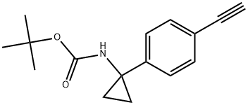 tert-Butyl (1-(4-ethynylphenyl)cyclopropyl)carbamate 化学構造式