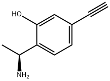 (S)-2-(1-Aminoethyl)-5-ethynylphenol Struktur