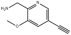 (5-Ethynyl-3-methoxypyridin-2-yl)methanamine Struktur