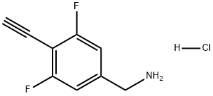 (4-Ethynyl-3,5-difluorophenyl)methanamine hydrochloride Structure