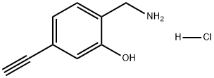 2-(氨甲基)-5-乙炔基苯酚盐酸盐, 2890780-14-8, 结构式