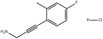 3-(4-Fluoro-2-methylphenyl)prop-2-yn-1-amine hydrochloride 化学構造式