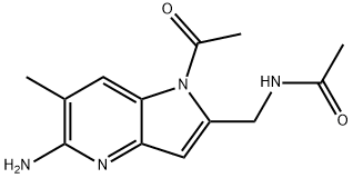 N-((1-Acetyl-5-amino-6-methyl-1H-pyrrolo[3,2-b]pyridin-2-yl)methyl)acetamide 化学構造式