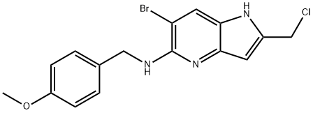 6-Bromo-2-(chloromethyl)-N-(4-methoxybenzyl)-1H-pyrrolo[3,2-b]pyridin-5-amine Struktur