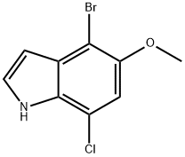 4-溴-7-氯-5-甲氧基-1H-吲哚, 2891468-12-3, 结构式