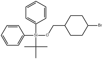 ((4-Bromocyclohexyl)methoxy)(tert-butyl)diphenylsilane Struktur