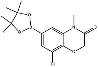 8-Chloro-4-methyl-6-(4,4,5,5-tetramethyl-1,3,2-dioxaborolan-2-yl)-2H-benzo[b][1,4]oxazin-3(4H)-one Struktur
