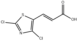(E)-3-(2,4-Dichlorothiazol-5-yl)acrylic acid 化学構造式