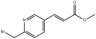 Methyl (E)-3-(6-(bromomethyl)pyridin-3-yl)acrylate 化学構造式