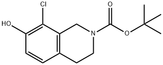 tert-Butyl 8-chloro-7-hydroxy-3,4-dihydroisoquinoline-2(1H)-carboxylate 化学構造式