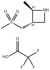 REL-(2R,3S)-2-甲基-3-((甲磺酰基)甲基)氮杂环丁烷2,2,2-三氟乙酸酯,2891830-84-3,结构式