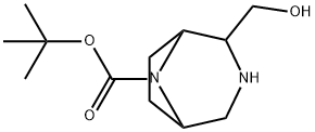2-(羟甲基)-3,8-二氮杂双环[3.2.1]辛烷-8-羧酸叔丁酯,2891993-28-3,结构式