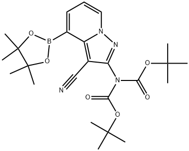 Di-tert-butyl (3-cyano-4-(4,4,5,5-tetramethyl-1,3,2-dioxaborolan-2-yl)pyrazolo[1,5-a]pyridin-2-yl)iminodicarbonate|二叔丁基(3-氰基-4-(4,4,5,5-四甲基-1,3,2-二氧硼杂环戊烷-2-基)吡唑并[1,5-A]吡啶-2-基)亚氨基二碳酸酯