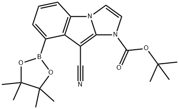 1,1-Dimethylethyl 9-cyano-8-(4,4,5,5-tetramethyl-1,3,2-dioxaborolan-2-yl)-1H-imidazo[1,2-a]indole-1-carboxylate|9-氰基-8-(4,4,5,5-四甲基-1,3,2-二氧硼杂环戊烷-2-基)-1H-咪唑并[1,2-A]吲哚-1-羧酸1,1-二甲基乙酯