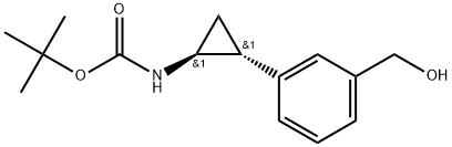 tert-Butyl ((1S,2R)-2-(3-(hydroxymethyl)phenyl)cyclopropyl)carbamate Structure