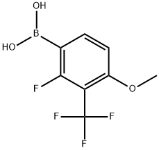 (2-fluoro-4-methoxy-3-(trifluoromethyl)phenyl)boronic acid 化学構造式