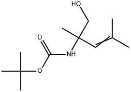 tert-Butyl (1-hydroxy-2,4-dimethylpent-3-en-2-yl)carbamate Struktur