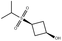 cis-3-(Isopropylsulfonyl)cyclobutan-1-ol Struktur