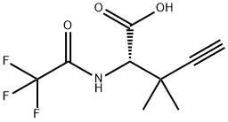 (S)-3,3-二甲基-2-(2,2,2-三氟乙酰胺基)戊-4-炔酸, 2892290-46-7, 结构式