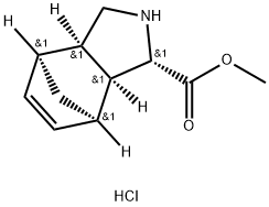 Methyl (1S,3aR,4S,7R,7aS)-2,3,3a,4,7,7a-hexahydro-1H-4,7-methanoisoindole-1-carboxylate hydrochloride Structure