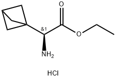 Ethyl (S)-2-amino-2-(bicyclo[1.1.1]pentan-1-yl)acetate hydrochloride Struktur