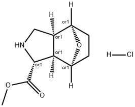 rel-Methyl (1S,3aR,4S,7R,7aS)-octahydro-1H-4,7-epoxyisoindole-1-carboxylate hydrochloride Structure