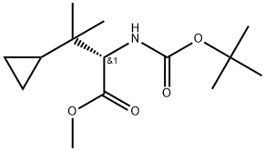 Methyl (S)-2-((tert-butoxycarbonyl)amino)-3-cyclopropyl-3-methylbutanoate Struktur