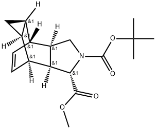 2-(tert-Butyl) 1-methyl (1S,3aR,4R,4aR,5aS,6S,6aS)-3,3a,4,4a,5,5a,6,6a-octahydro-4,6-ethenocyclopropa[f]isoindole-1,2(1H)-dicarboxylate Structure