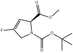 1-(tert-Butyl) 2-methyl (S)-4-fluoro-2,5-dihydro-1H-pyrrole-1,2-dicarboxylate Struktur