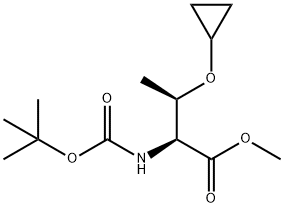 Methyl N-(tert-butoxycarbonyl)-O-cyclopropyl-L-threoninate Struktur
