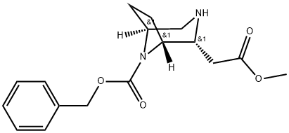 Benzyl (1R,2R,5S)-2-(2-methoxy-2-oxoethyl)-3,8-diazabicyclo[3.2.1]octane-8-carboxylate Structure