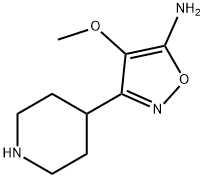 4-Methoxy-3-(4-piperidinyl)-5-isoxazolamine 化学構造式