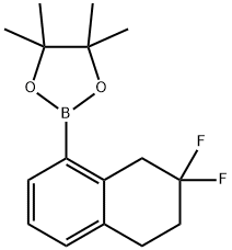 2-(7,7-Difluoro-5,6,7,8-tetrahydronaphthalen-1-yl)-4,4,5,5-tetramethyl-1,3,2-dioxaborolane Structure