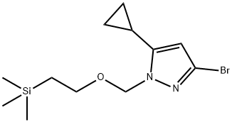 3-Bromo-5-cyclopropyl-1-((2-(trimethylsilyl)ethoxy)methyl)-1H-pyrazole Structure