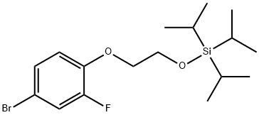 4-溴-2-氟-1-[2-[[三(1-甲基乙基)甲硅烷基]氧基]乙氧基]苯 结构式