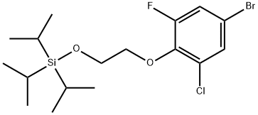 (2-(4-溴-2-氯-6-氟苯氧基)乙氧基)三异丙基硅烷,2892709-54-3,结构式