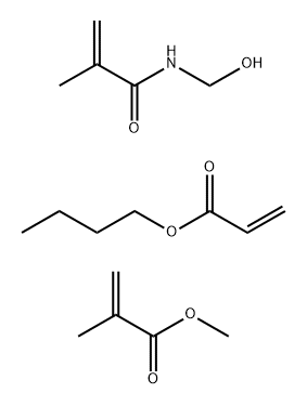 甲基丙烯酸甲酯、丙烯酸丁酯、羟甲基甲基丙烯酰胺的聚合物,28935-09-3,结构式