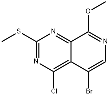 5-Bromo-4-chloro-8-methoxy-2-(methylthio)pyrido[3,4-d]pyrimidine Structure