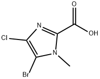 1H-Imidazole-2-carboxylic acid, 5-bromo-4-chloro-1-methyl-|5-溴-4-氯-1-甲基-1H-咪唑-2-羧酸