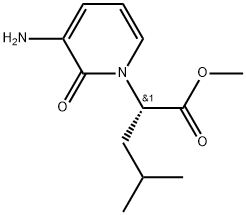 (S)-2-(3-氨基-2-氧代吡啶-1(2H)-基)-4-甲基戊酸甲酯 结构式